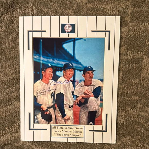Yankees All Time Greats Signed Photo - Picture 1 of 1